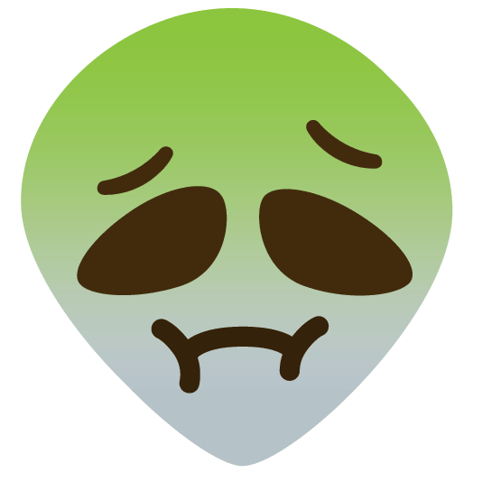 nauseated face alien