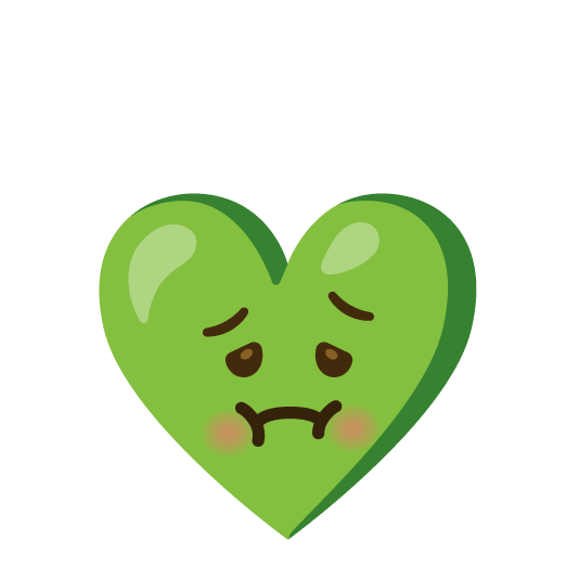 nauseated face heartpulse