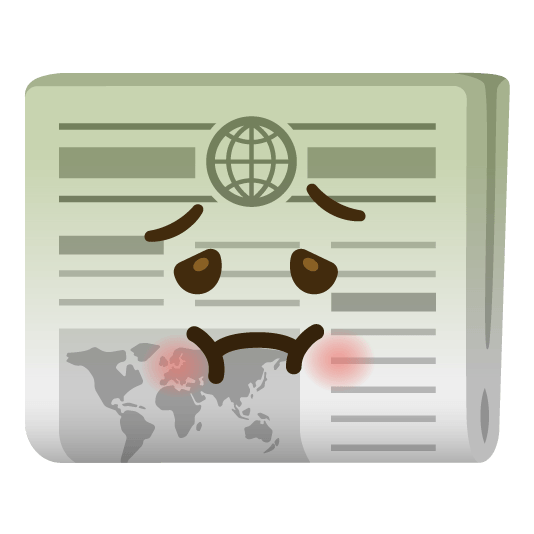 nauseated face newspaper