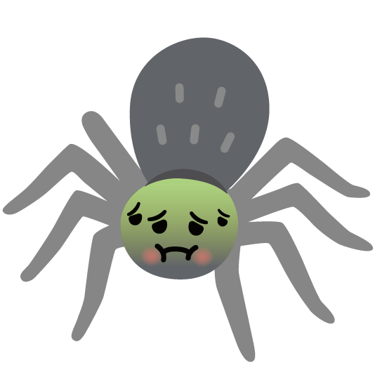 nauseated face spider