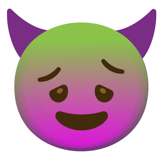 nauseated face smiling imp