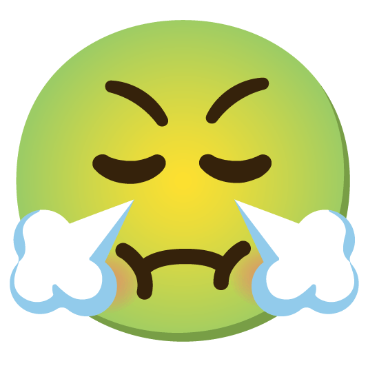 nauseated face triumph