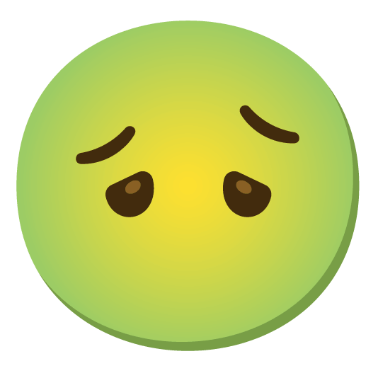 nauseated face no mouth