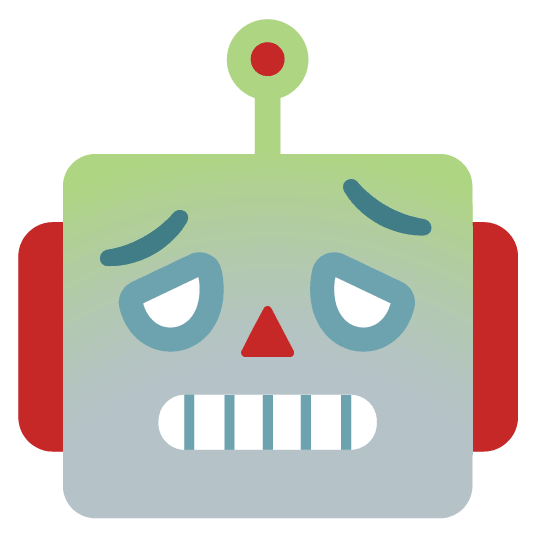 nauseated face robot face