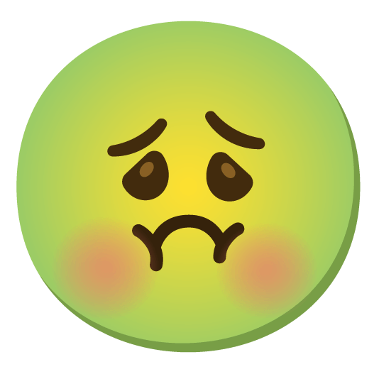 nauseated face nauseated face