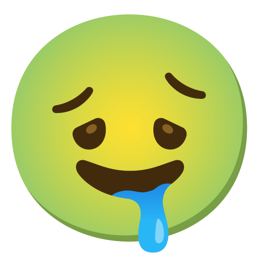 nauseated face drooling face