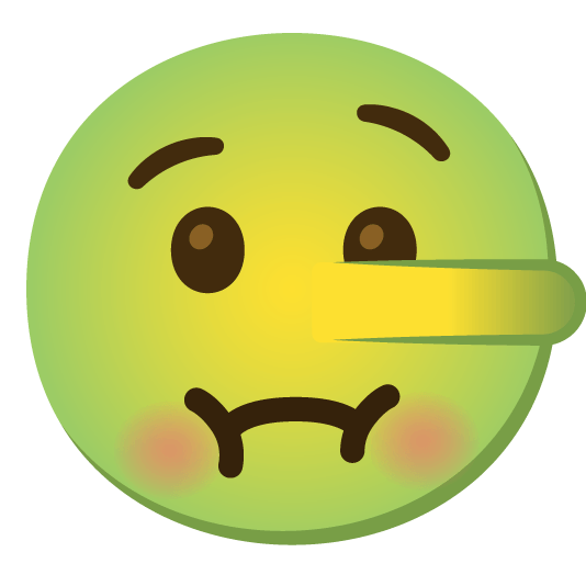 nauseated face lying face