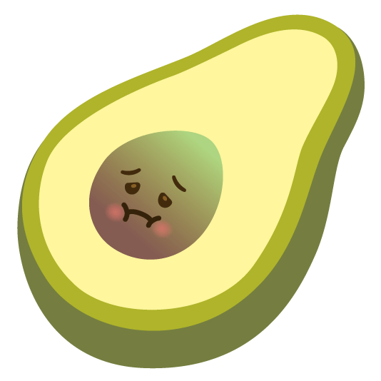 nauseated face avocado