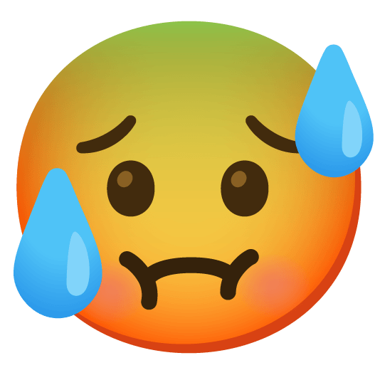 nauseated face hot face