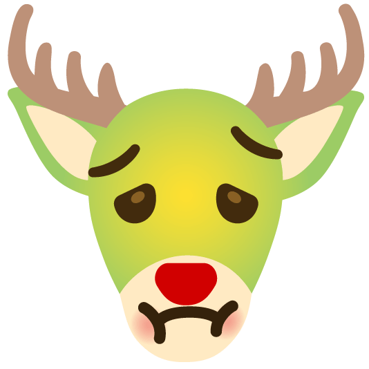 nauseated face deer