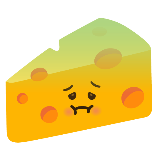 nauseated face cheese wedge
