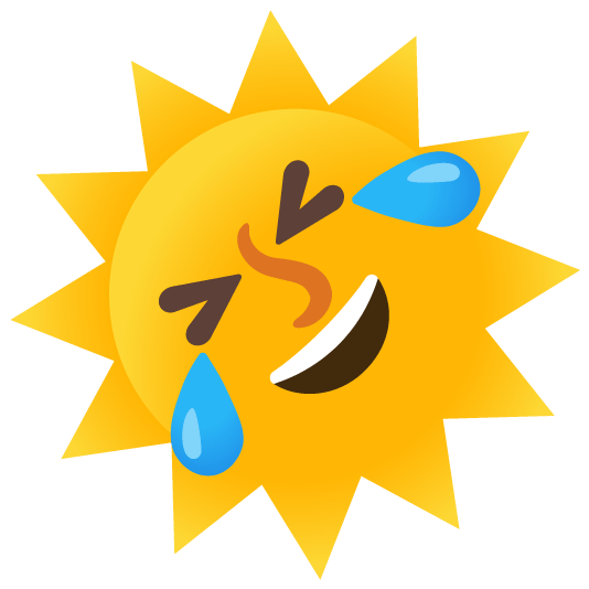 rolling on the floor laughing sun with face