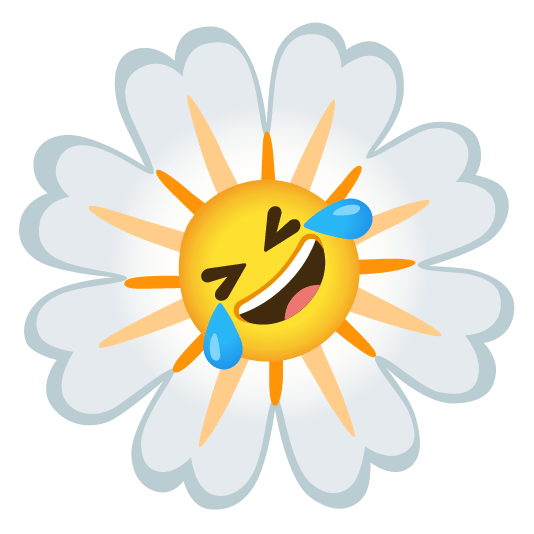 rolling on the floor laughing blossom