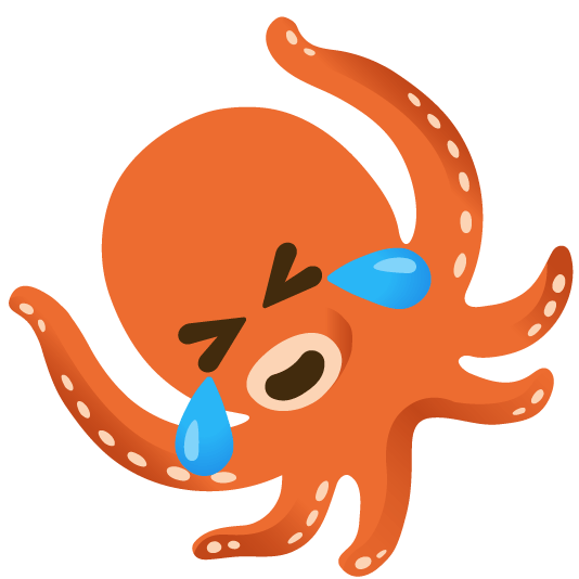 rolling on the floor laughing octopus