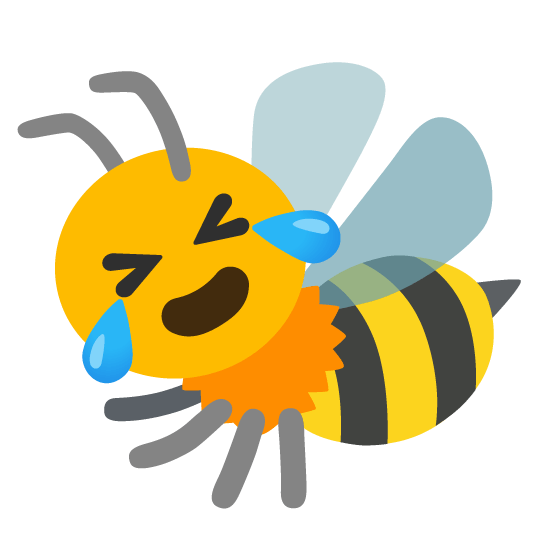 rolling on the floor laughing bee