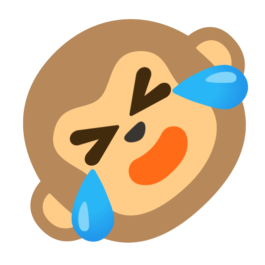 rolling on the floor laughing monkey face