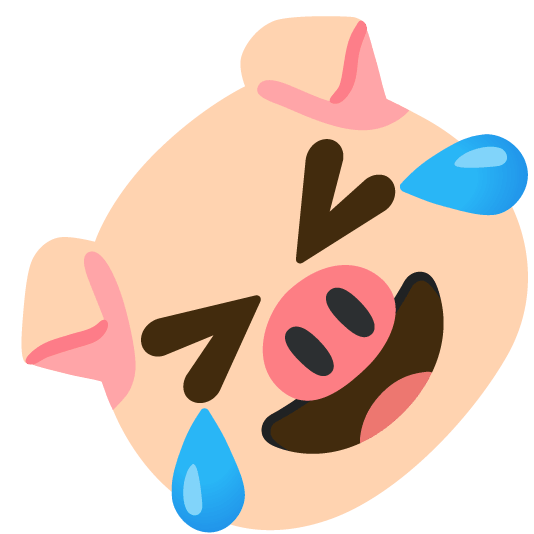 rolling on the floor laughing pig