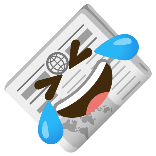 rolling on the floor laughing newspaper