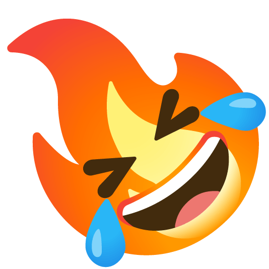 rolling on the floor laughing fire