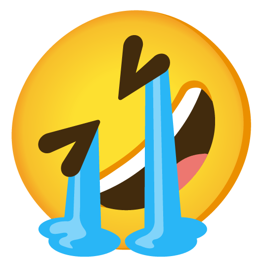 rolling on the floor laughing sob