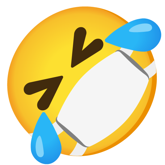 rolling on the floor laughing mask