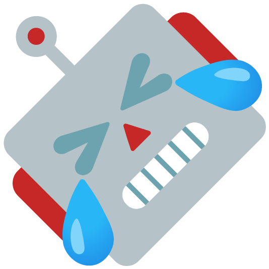 rolling on the floor laughing robot face