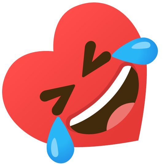 rolling on the floor laughing hearts