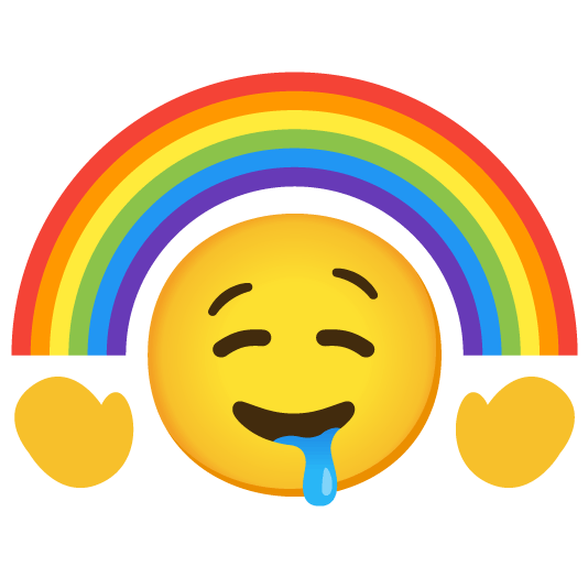 drooling face rainbow