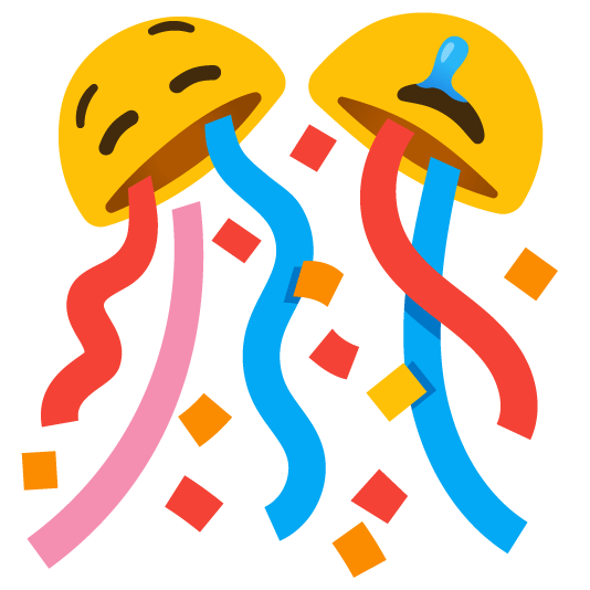 drooling face confetti ball