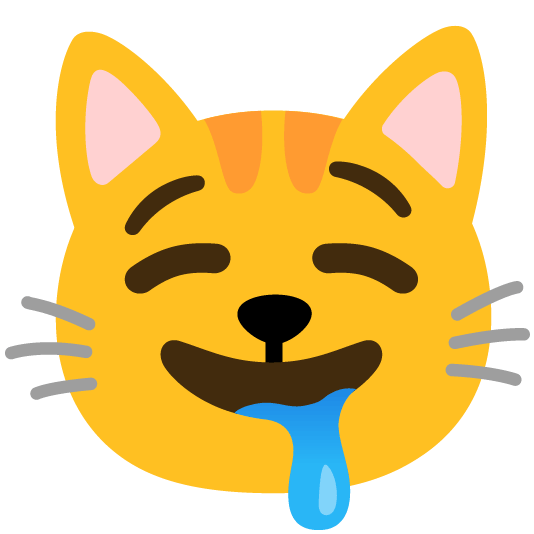 drooling face cat