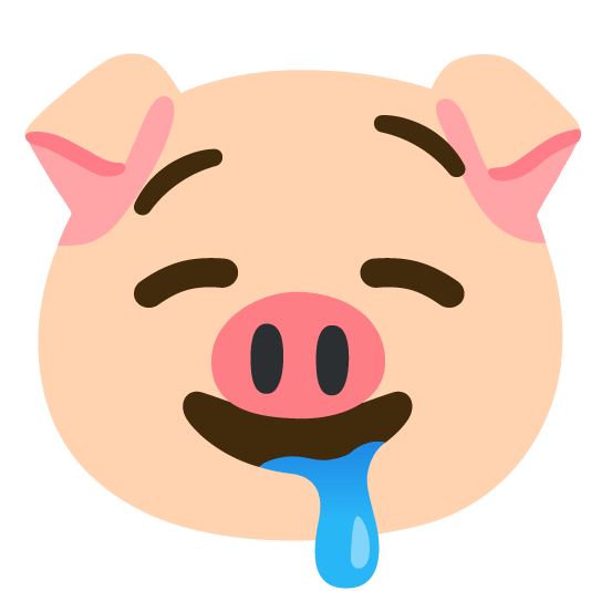 drooling face pig