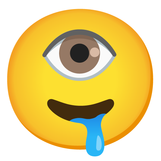 drooling face eye