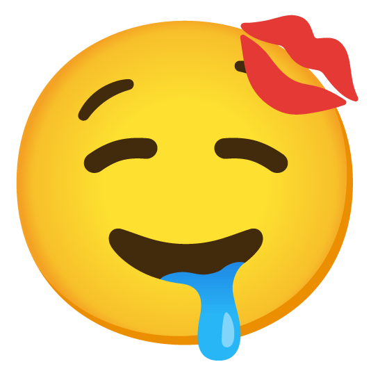 drooling face kiss