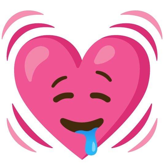 drooling face heartbeat