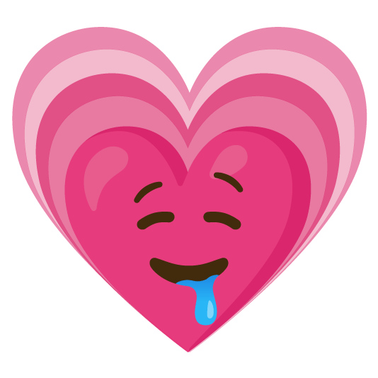 drooling face heartpulse