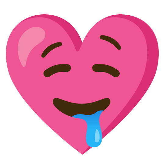 drooling face gift heart