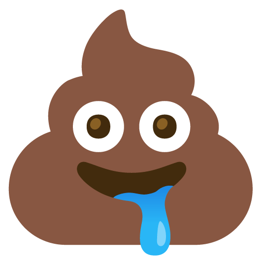 drooling face hankey