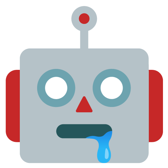 drooling face robot face