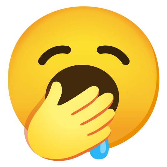 drooling face yawning face
