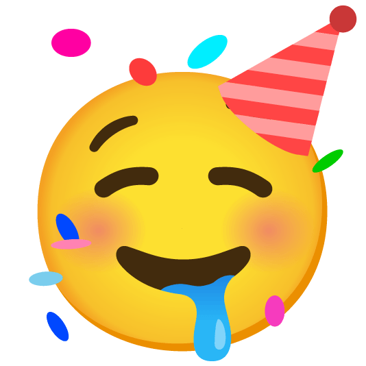 drooling face partying face