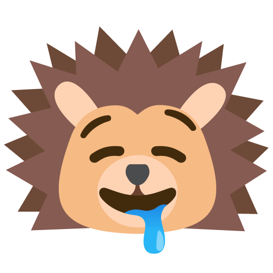 drooling face hedgehog