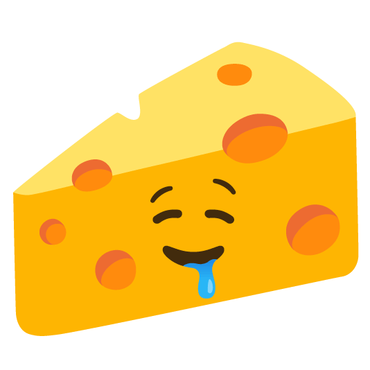 drooling face cheese wedge