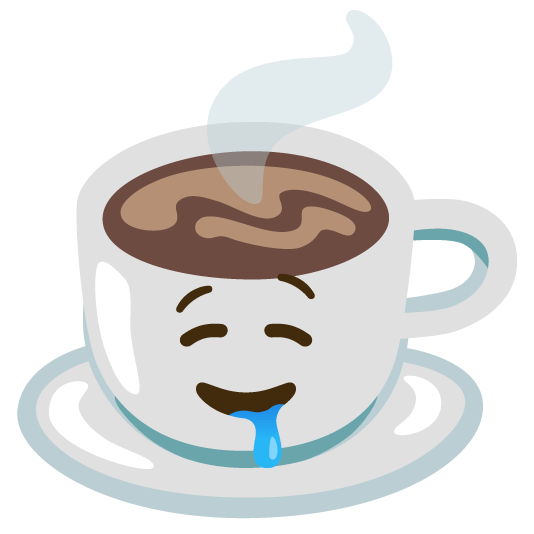 drooling face coffee