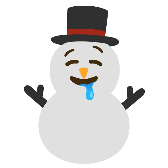 drooling face snowman without snow