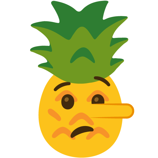 lying face pineapple