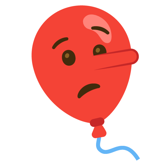 lying face balloon