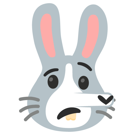 lying face rabbit