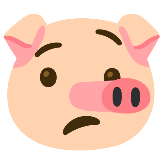 lying face pig