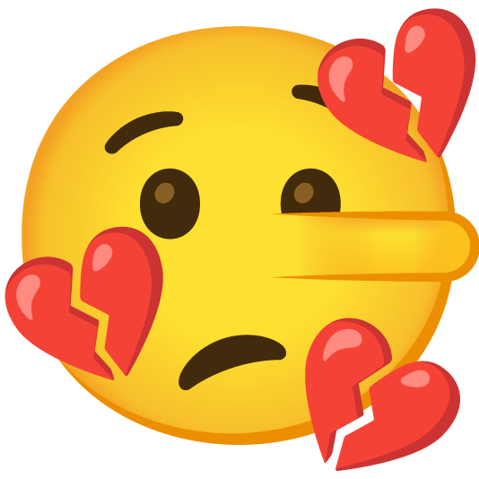 lying face broken heart