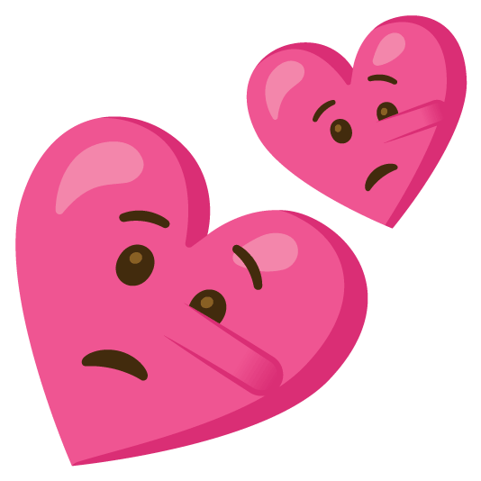 lying face two hearts